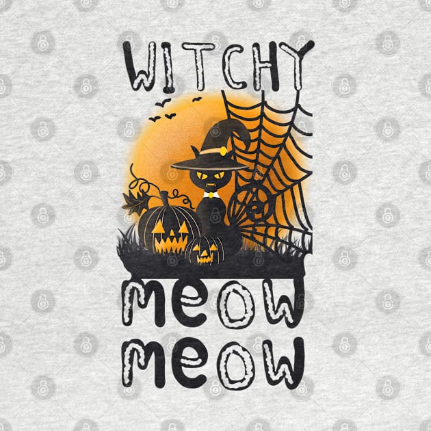 Halloween Cat Witch meow meow by KZK101